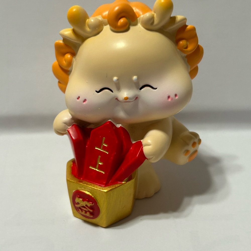 **3 for $10** Adorable Figurine with Red and Gold Accents
